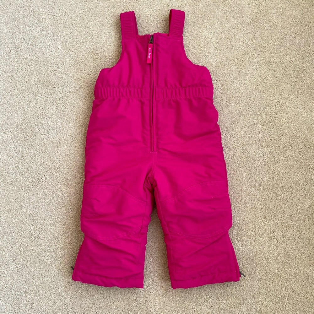 LL Bean Toddlers' Cold Buster Snow Bibs - 2T - new w/out tags. Color:Pink Berry